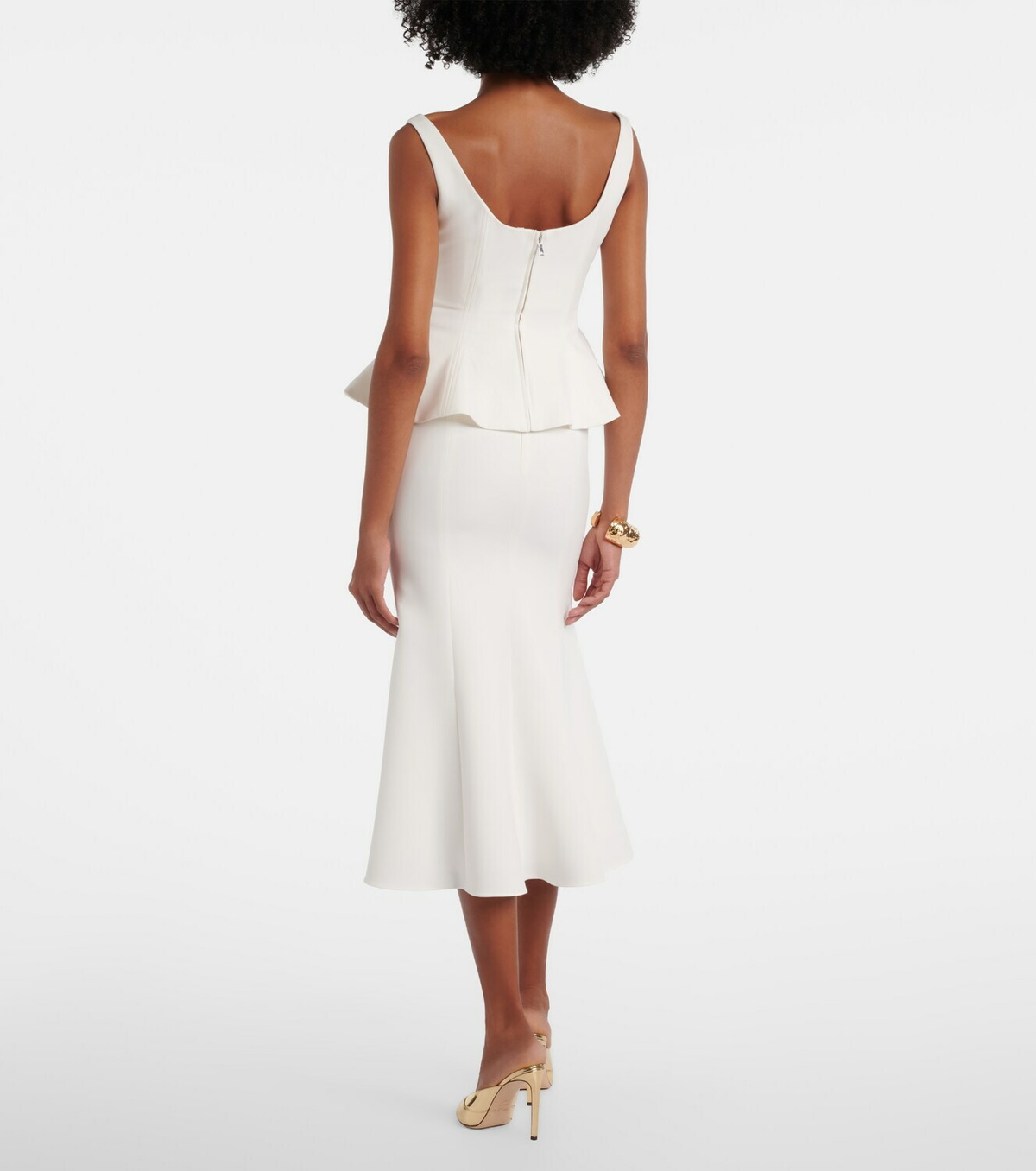 Roland Mouret Crêpe midi skirt