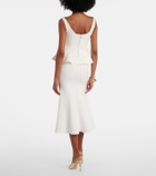 Roland Mouret Crêpe midi skirt