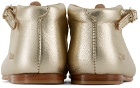Chloé Baby Gold Ankle Boots