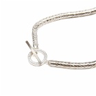 Mikia Men's Snake Bracelet in Silver
