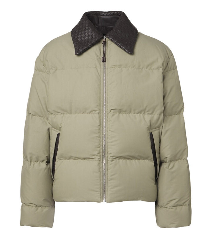 Photo: Bottega Veneta Intrecciato cotton-blend down jacket