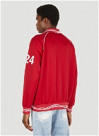 Logo Print Sleeve Track Jacket in Red