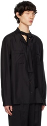 Valentino Black Scarf Shirt