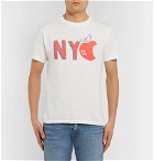 Velva Sheen - Printed Slub Cotton-Jersey T-Shirt - Men - Cream