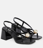 Miu Miu Embellished patent leather sandals