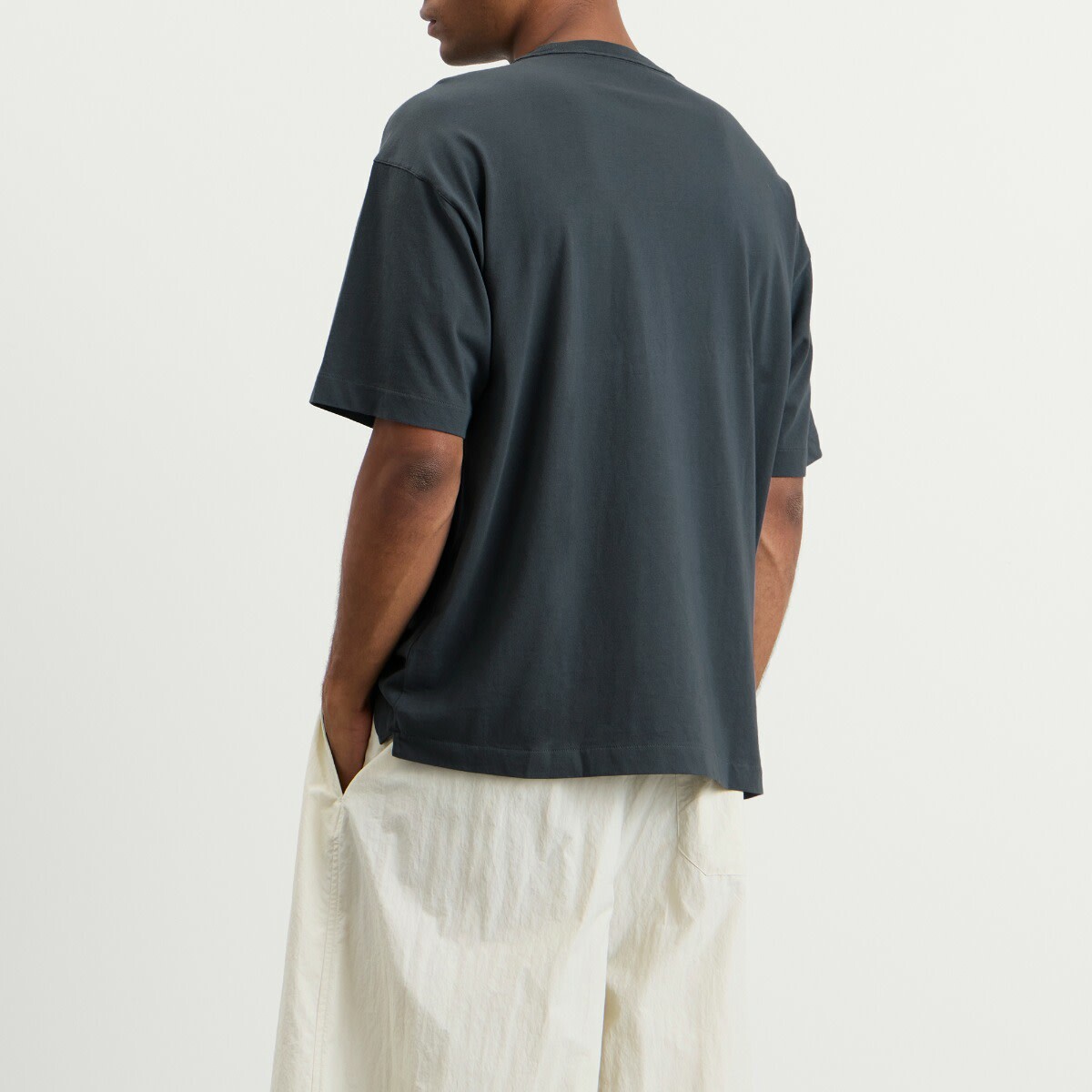 YMC Men's Triple Scrambled Print T-Shirt in Grey