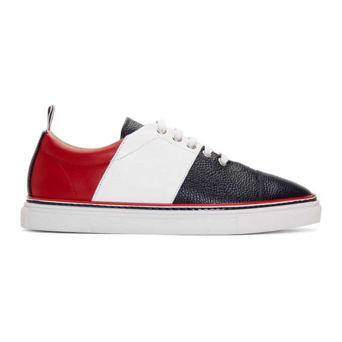 Photo: Thom Browne Tricolor Straight Toe Cap Sneakers