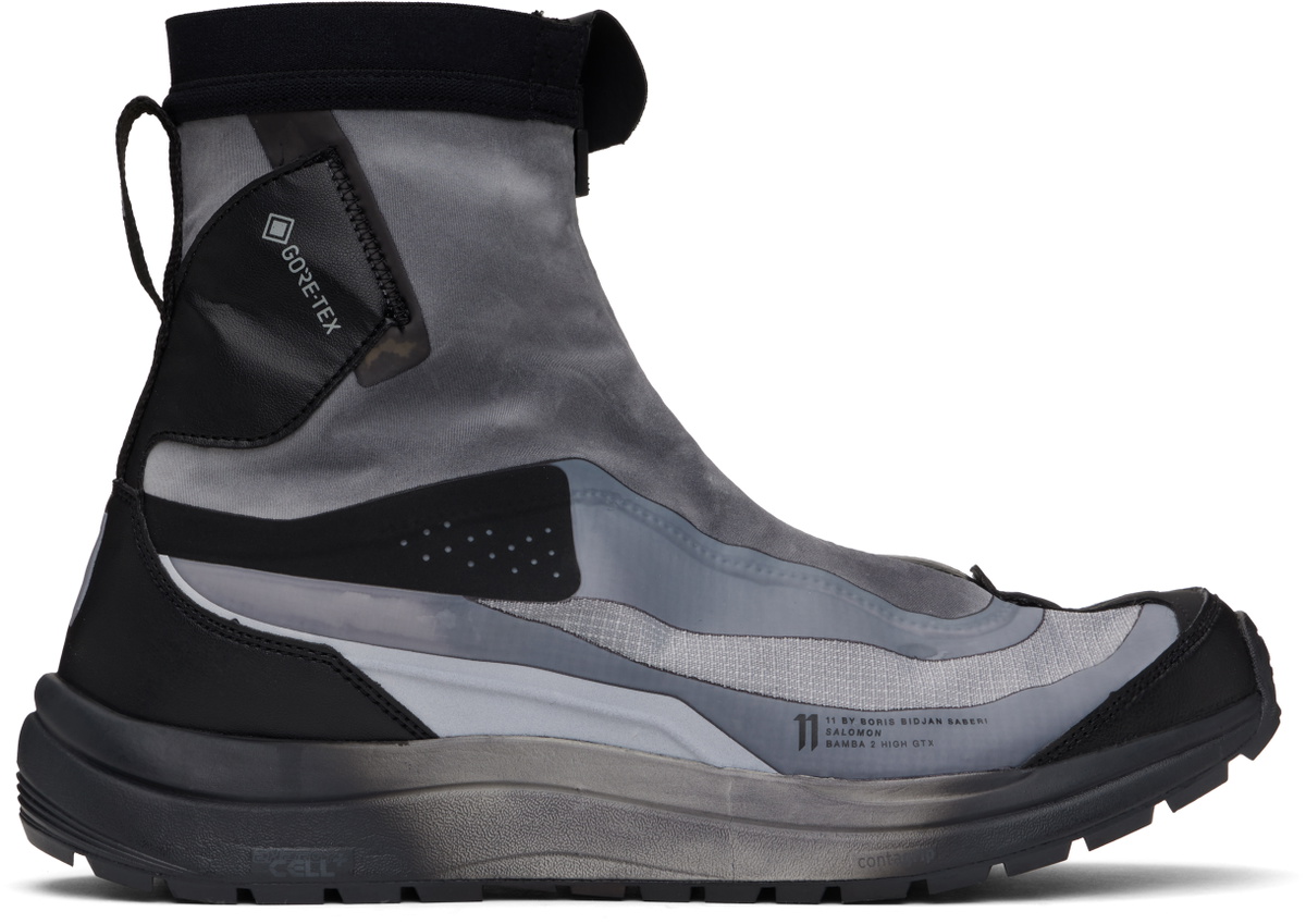 11 by Boris Bidjan Saberi Gray Salomon Edition Bamba 2 High GTX V2 Sneakers