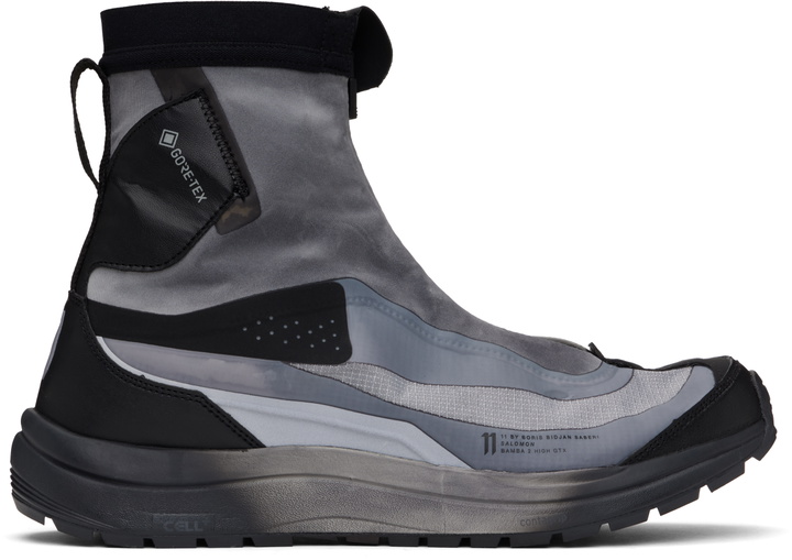 Photo: 11 by Boris Bidjan Saberi Gray Salomon Edition Bamba 2 High GTX V2 Sneakers