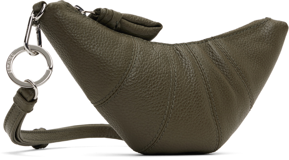 LEMAIRE Khaki Crossbody Croissant Coin Pouch Lemaire