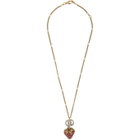 Gucci Red Crystal Strawberry Necklace