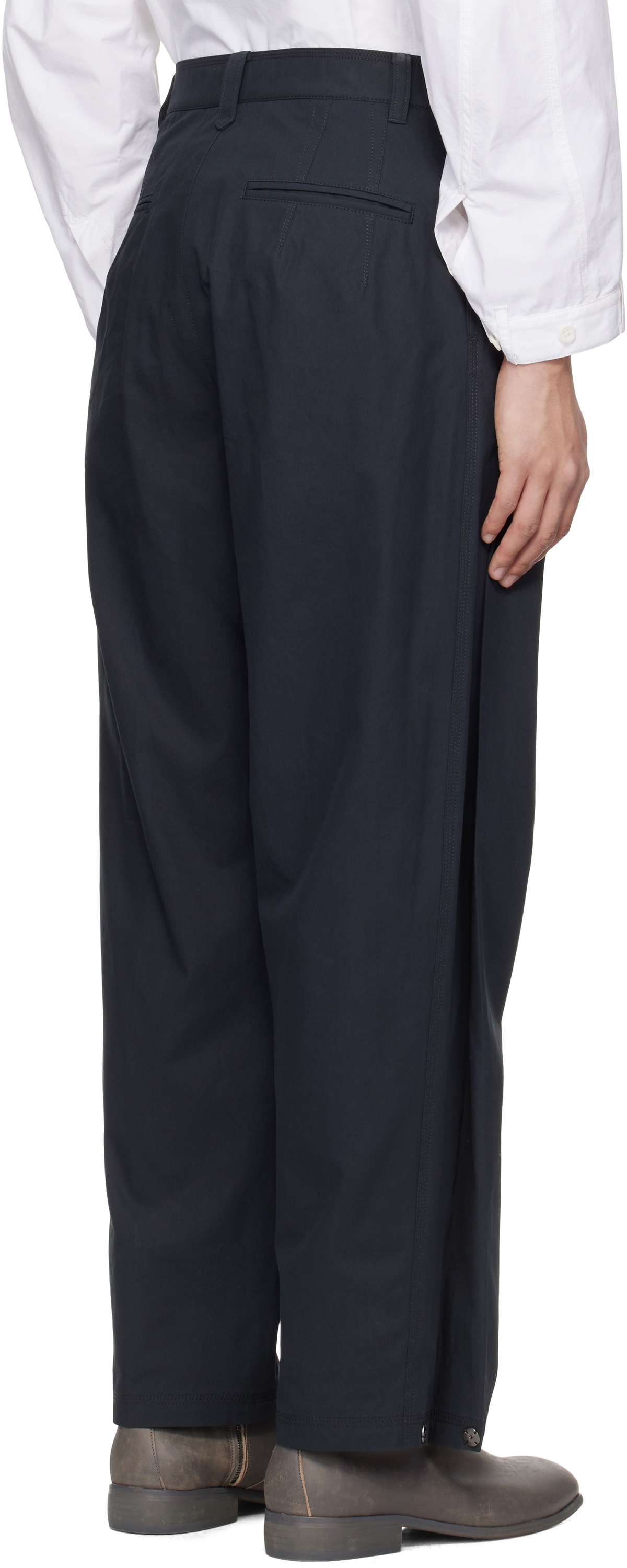lesugiatelier Navy Work Trousers
