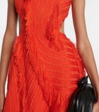 Xu Zhi Fringed open-back maxi dress