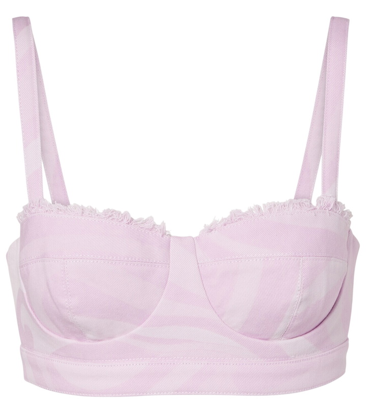 Photo: Pucci Marmo distressed denim bra top