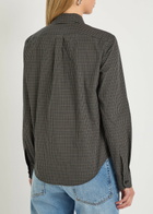 Calvin Klein Sophie Checked Cotton-poplin Shirt Black