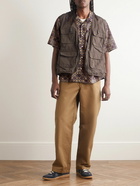 Acne Studios - Sowl Camp-Collar Printed Cotton-Voile Shirt - Brown