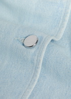 Agolde X Maria Mcmanus Leather-trim Denim Jacket Light Blue