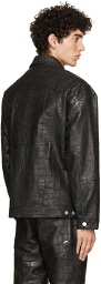 Martine Rose Black Croc Oversized Jacket