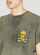 Gallery Dept. - Distressed Skull Print T-Shirt in Grey