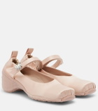 Simone Rocha Ballet Runner crystal-embellished satin pumps