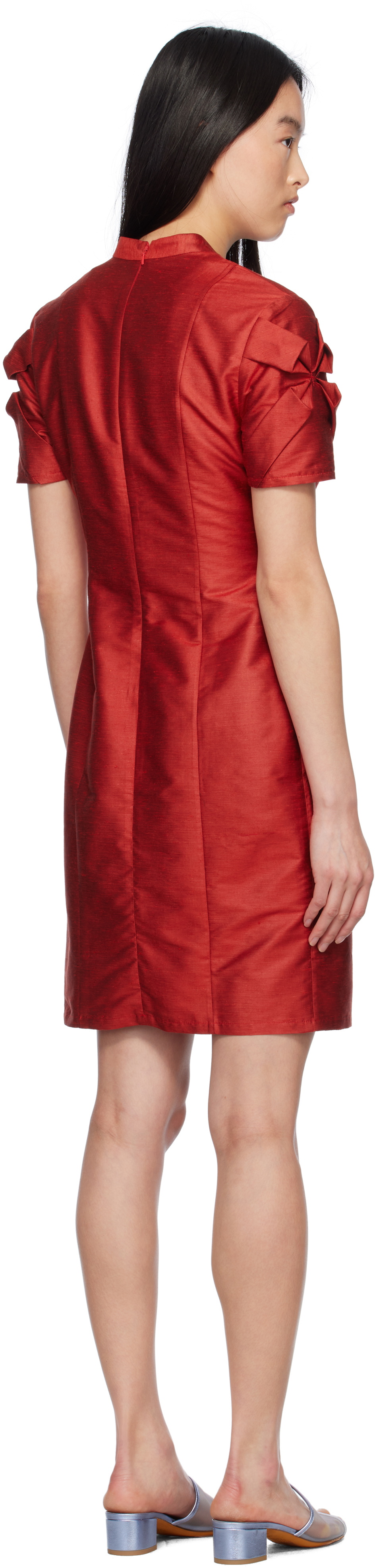 J.Kim Red Smocked Flower Minidress