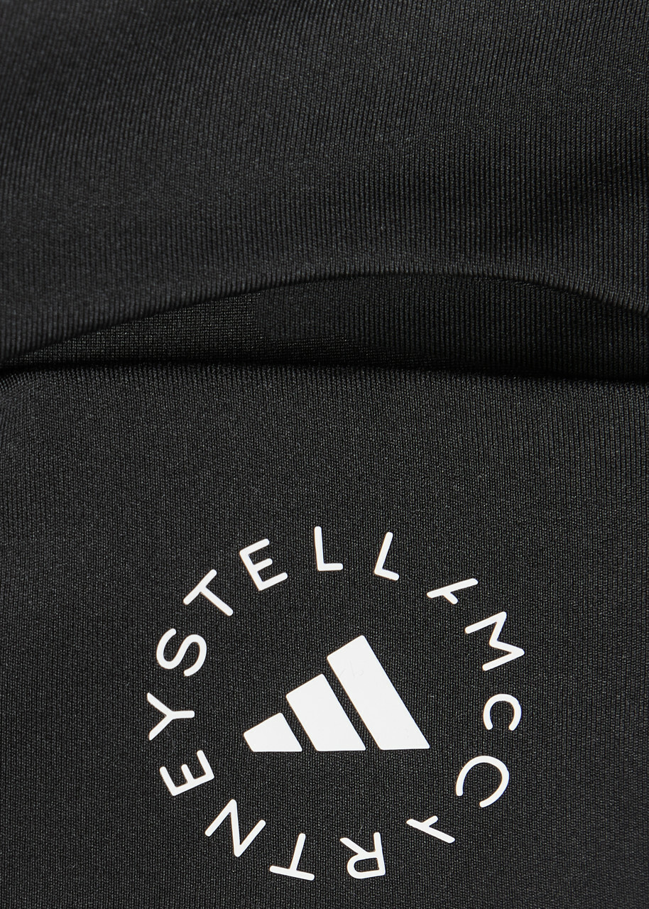 Adidas X Stella Mccartney Logo-print Stretch-jersey Sports bra Black