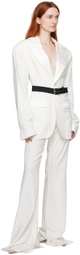 JUNEYEN White Belted Blazer