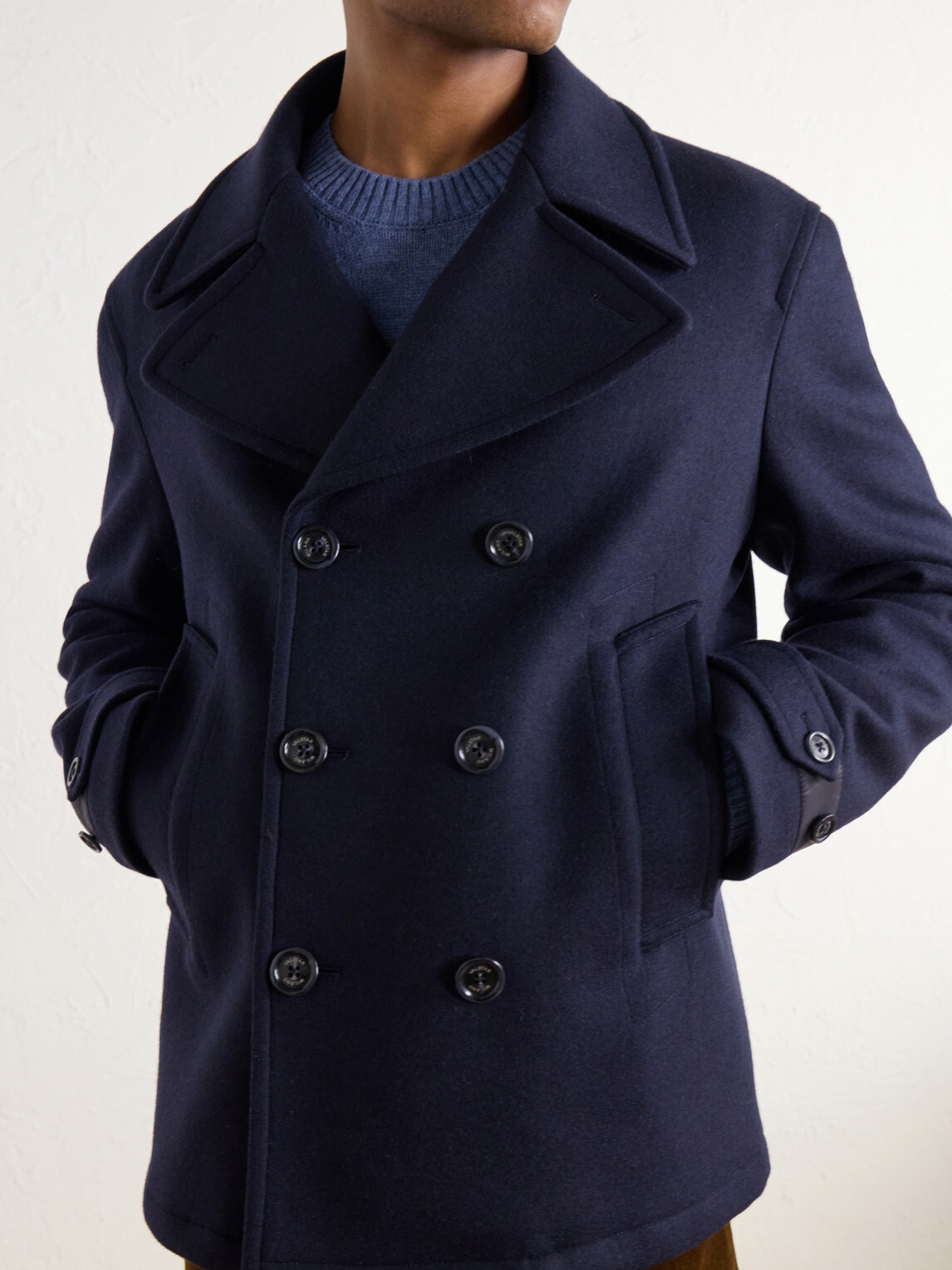 Valstar - Ben Padded Wool-Blend Felt Peacoat - Blue