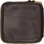 RRL Brown Leather Zip Wallet