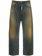MSGM - Distressed Cotton Denim Straight Jeans