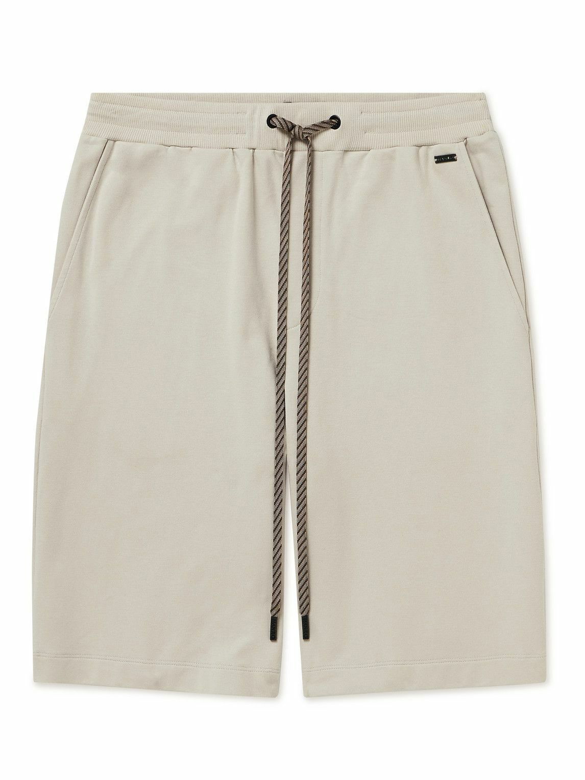 Photo: Hanro - Natural Living Stretch Organic Cotton-Jersey Drawstring Shorts - Neutrals