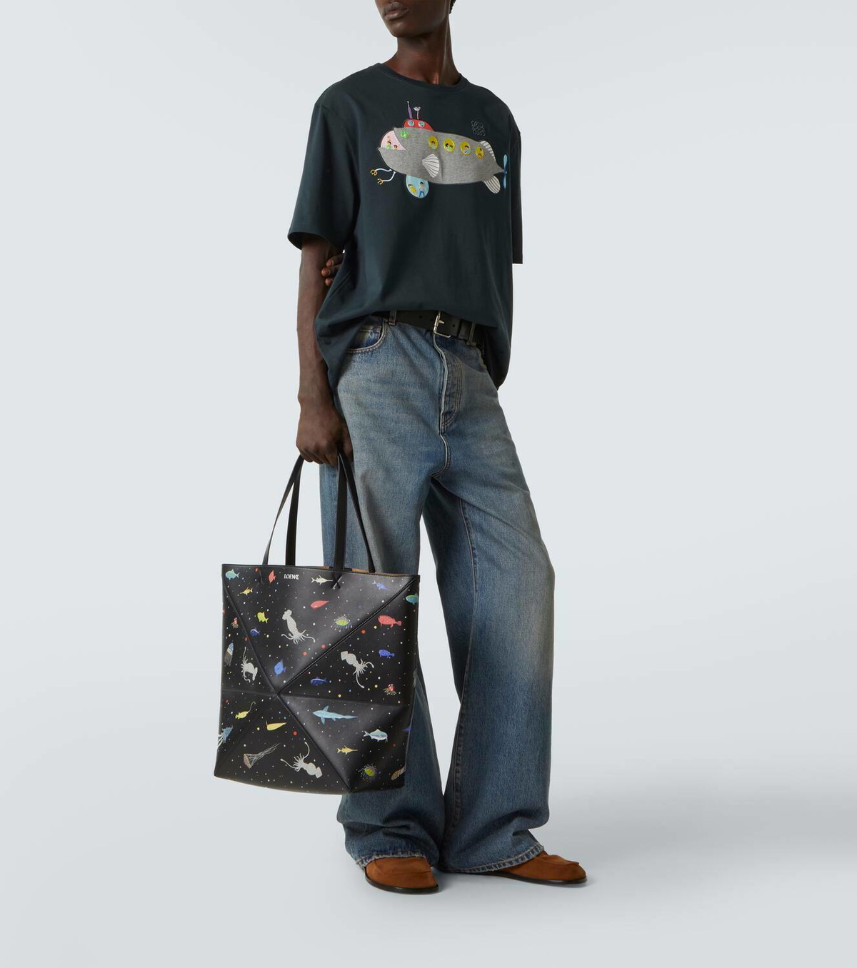 Loewe x Suna Fujita Puzzle Fold Deep Sea XL tote bag Loewe