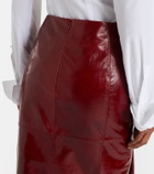 Sportmax Leather pencil skirt