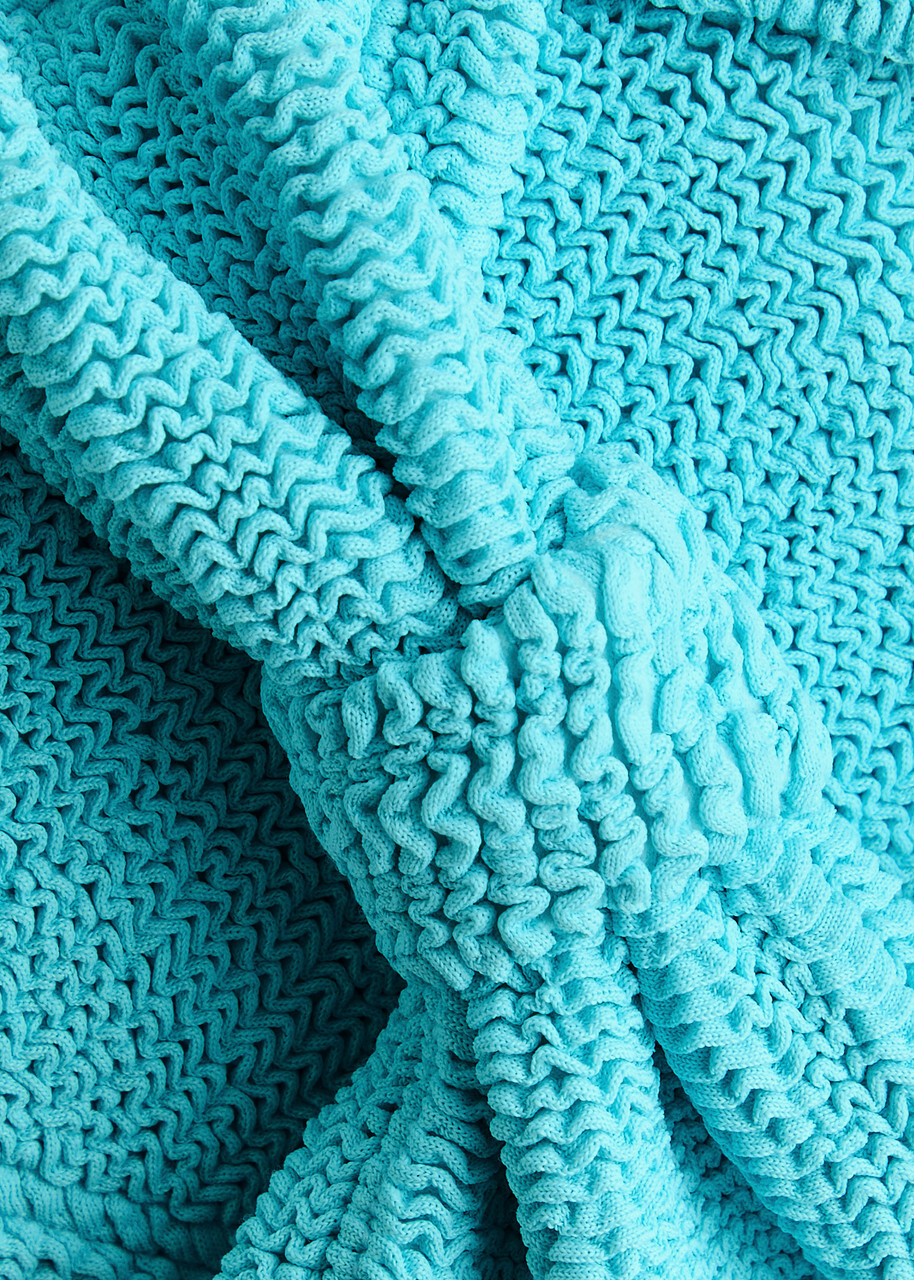 Hunza G Jean Seersucker Bikini - Aqua - One Size