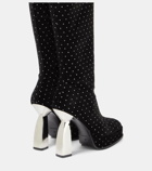 Nodaleto Angel S embellished velvet knee-high boots