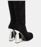 Nodaleto Angel S embellished velvet knee-high boots