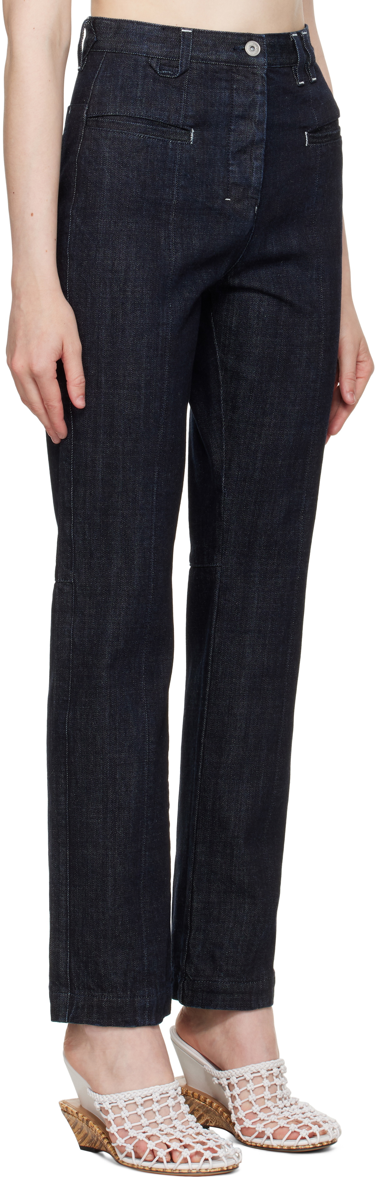 JACQUEMUS Navy La Croisière 'Le De-Nimes Norma' Jeans