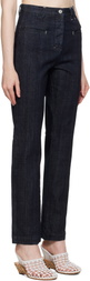 JACQUEMUS Navy La Croisière 'Le De-Nimes Norma' Jeans