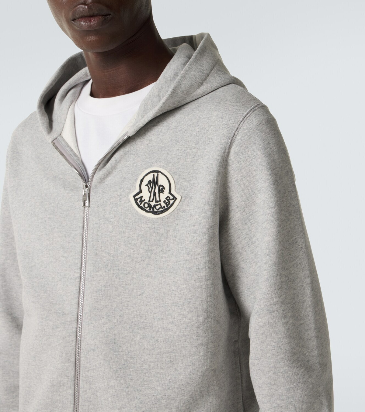 Moncler Logo cotton zip-up hoodie
