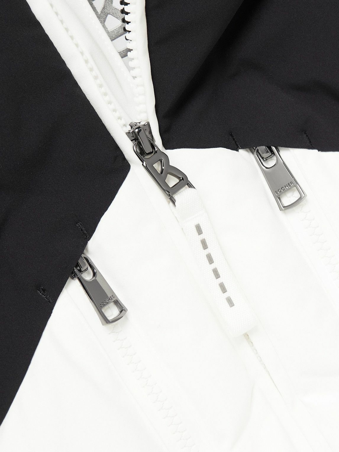 BOGNER - Jervis-D Panelled Quilted Shell Hooded Down Jacket - White