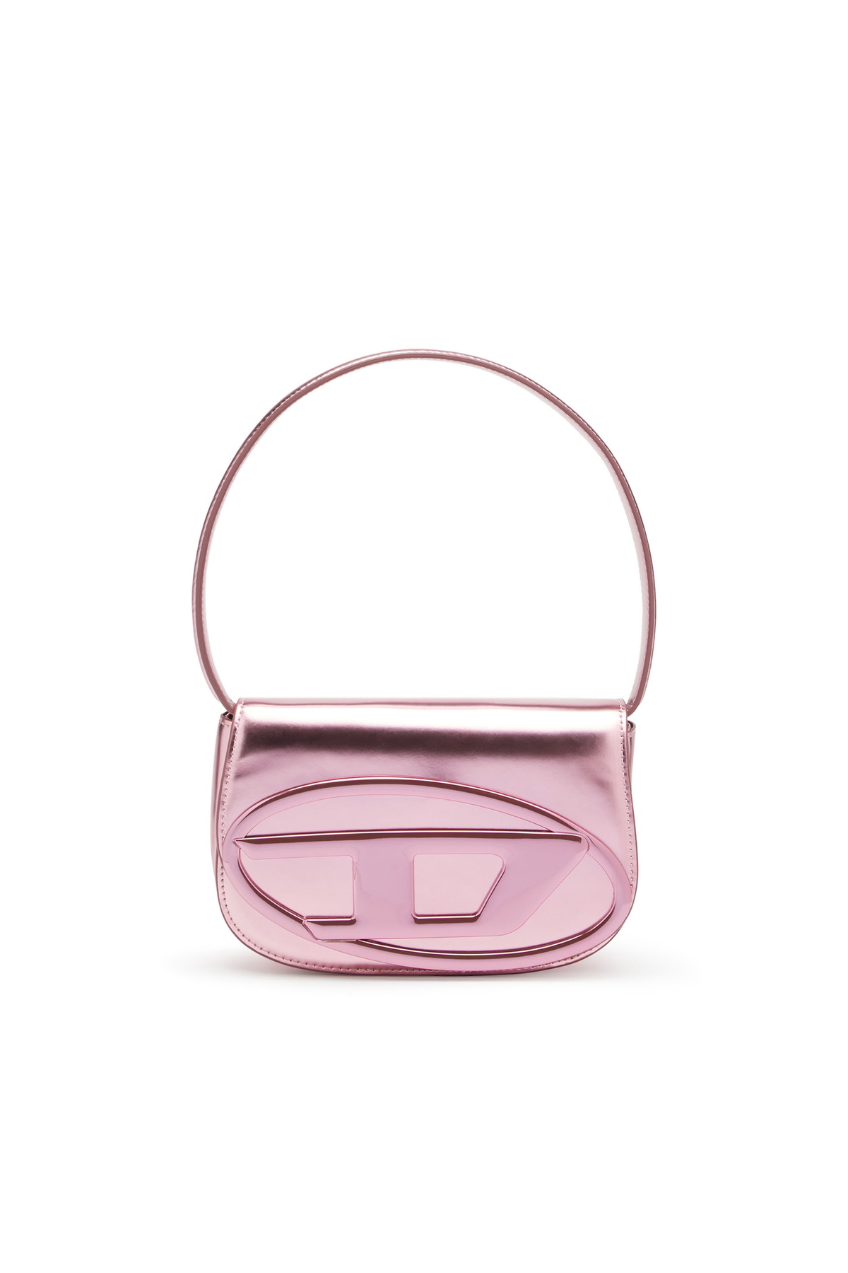 Diesel 1DR-Iconic shoulder bag in mirrored leather - Shoulder Bags