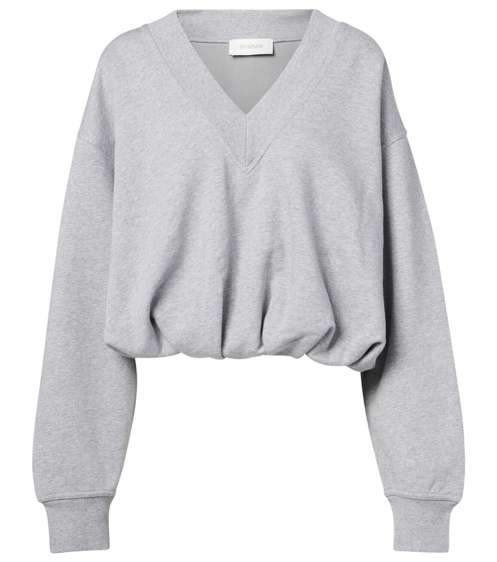 Photo: Sportmax Colleg cotton-blend jersey sweatshirt