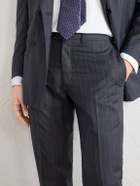 Kiton - Straight-Leg Pinstriped Wool Suit Trousers - Gray