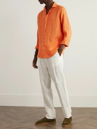 Frescobol Carioca - Antonio Linen Shirt - Orange