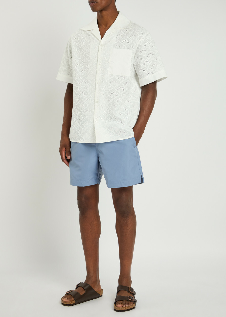 Sunspel Drawstring Swim Shorts Blue