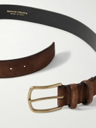 Officine Creative - 3.5cm Suede Belt - Brown