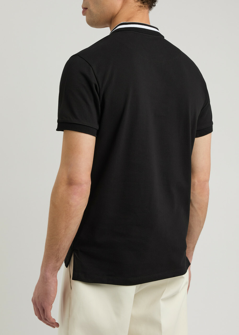 Vivienne Westwood Orb-embroidered Piqué Cotton Polo Shirt Black