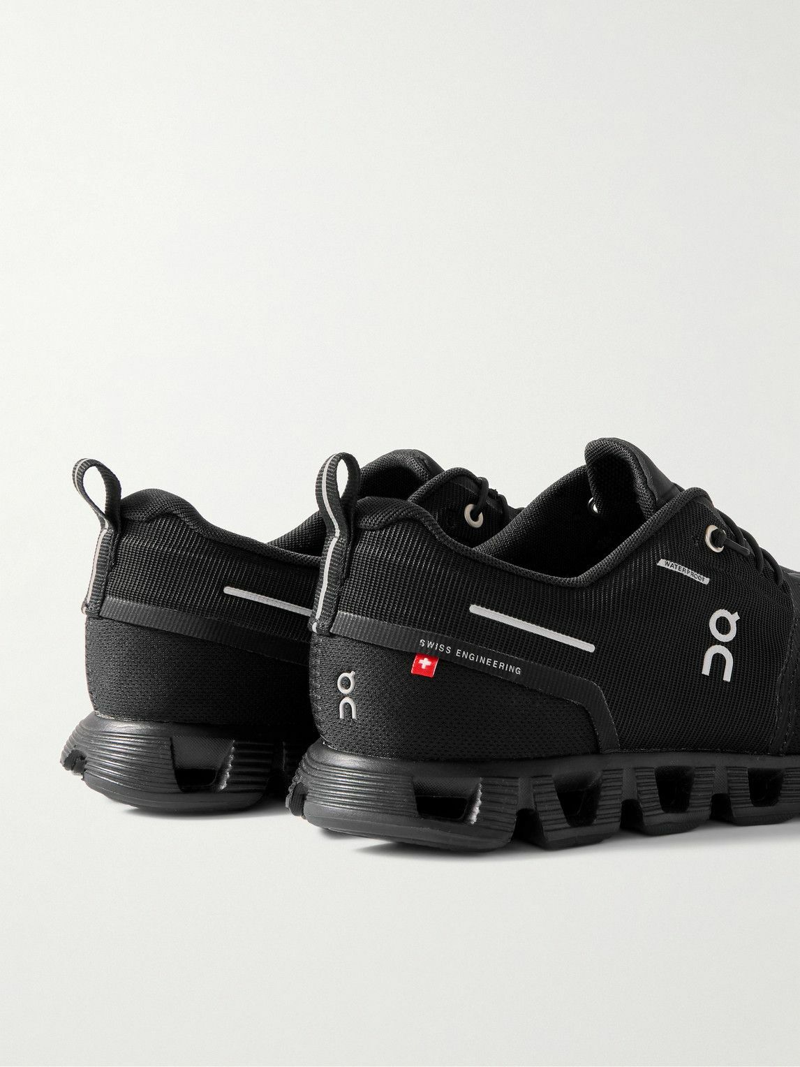 ON - Cloud 5 Waterproof Rubber-Trimmed Mesh Sneakers - Black On