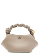 Ganni Bou Mini Leather top Handle bag - Grey - One Size