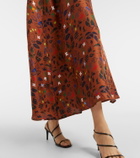 Asceno Melfi printed silk twill midi dress